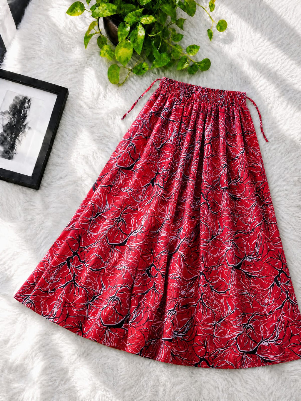 Premium Linen Printed Skirt for Women