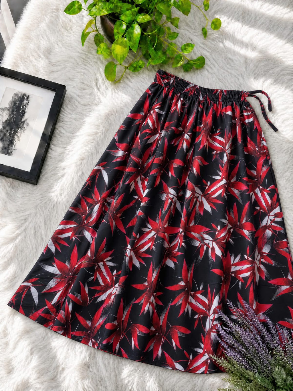 Premium Linen Printed Skirt for Women