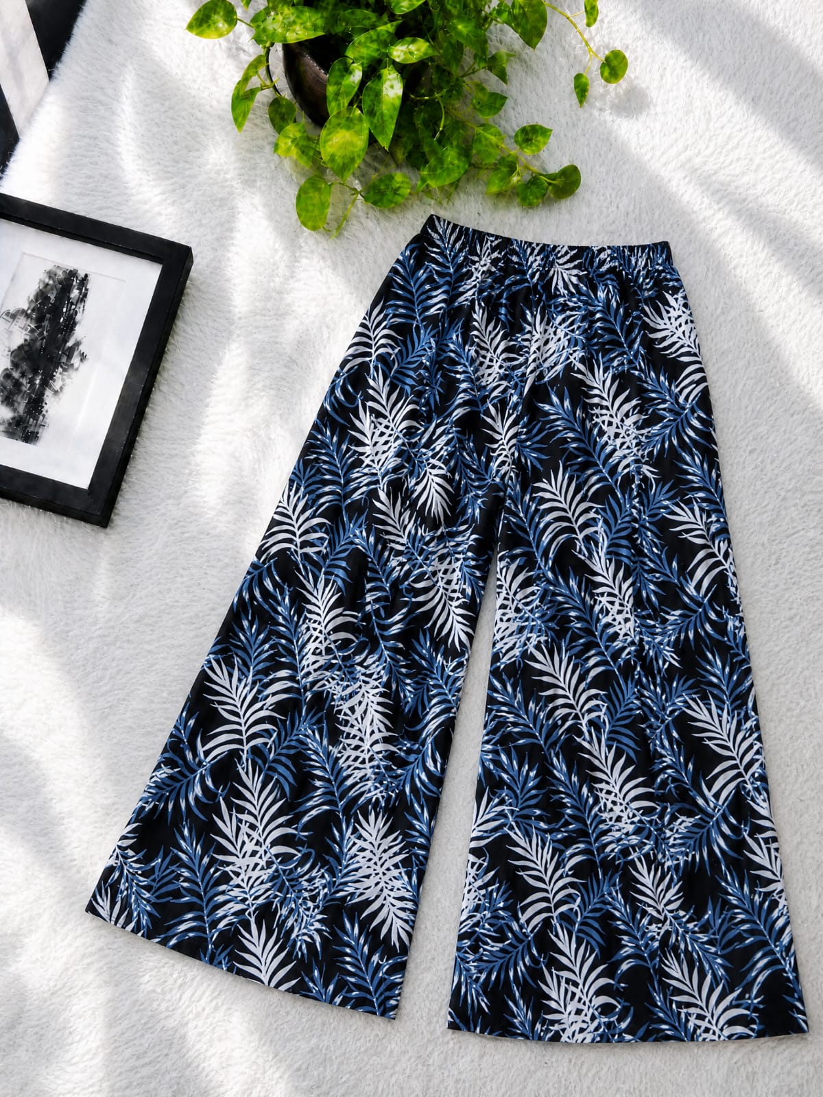 Premium Printed Linen Palazzo for Women