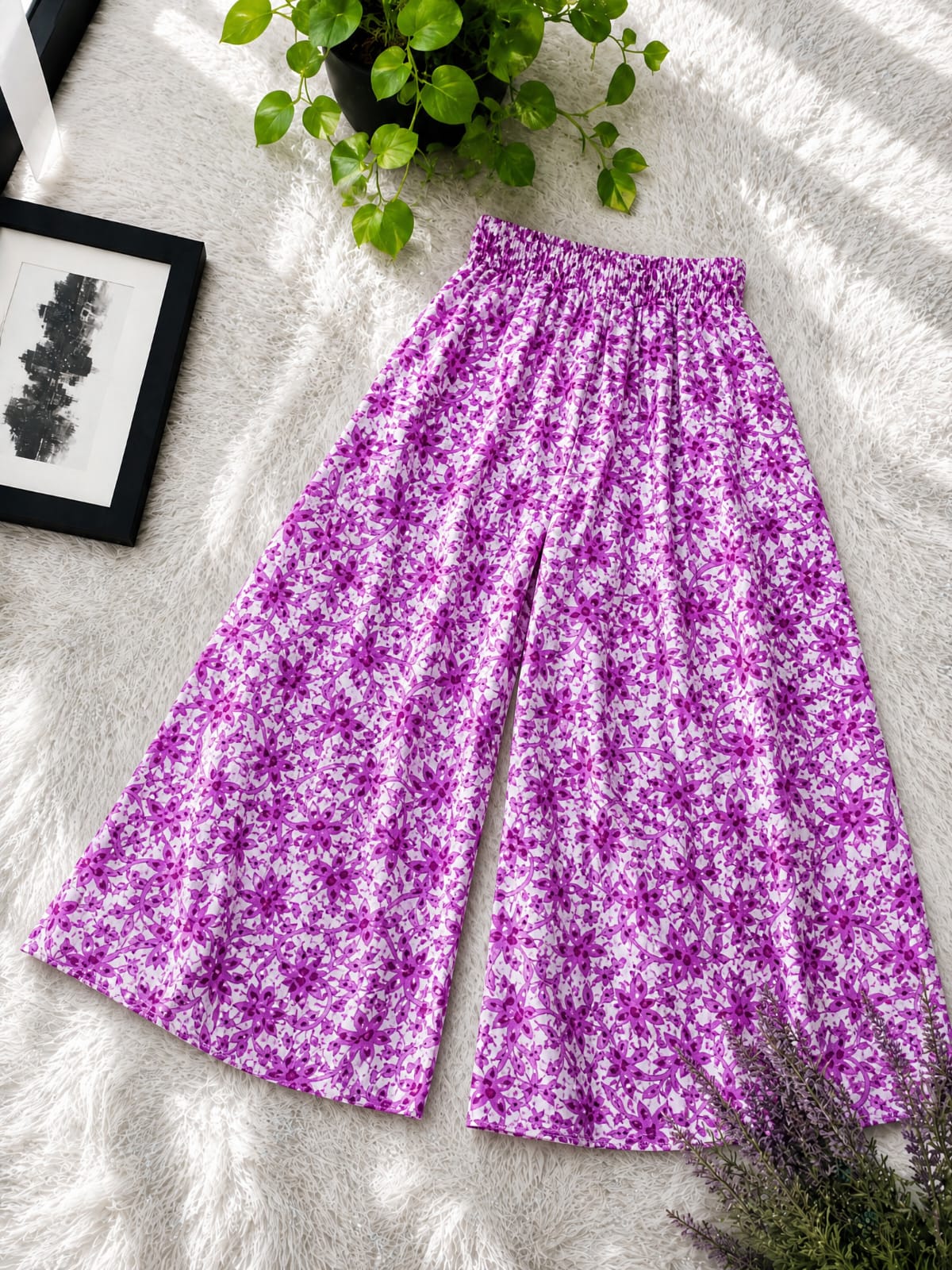Premium Printed Linen Palazzo for Women