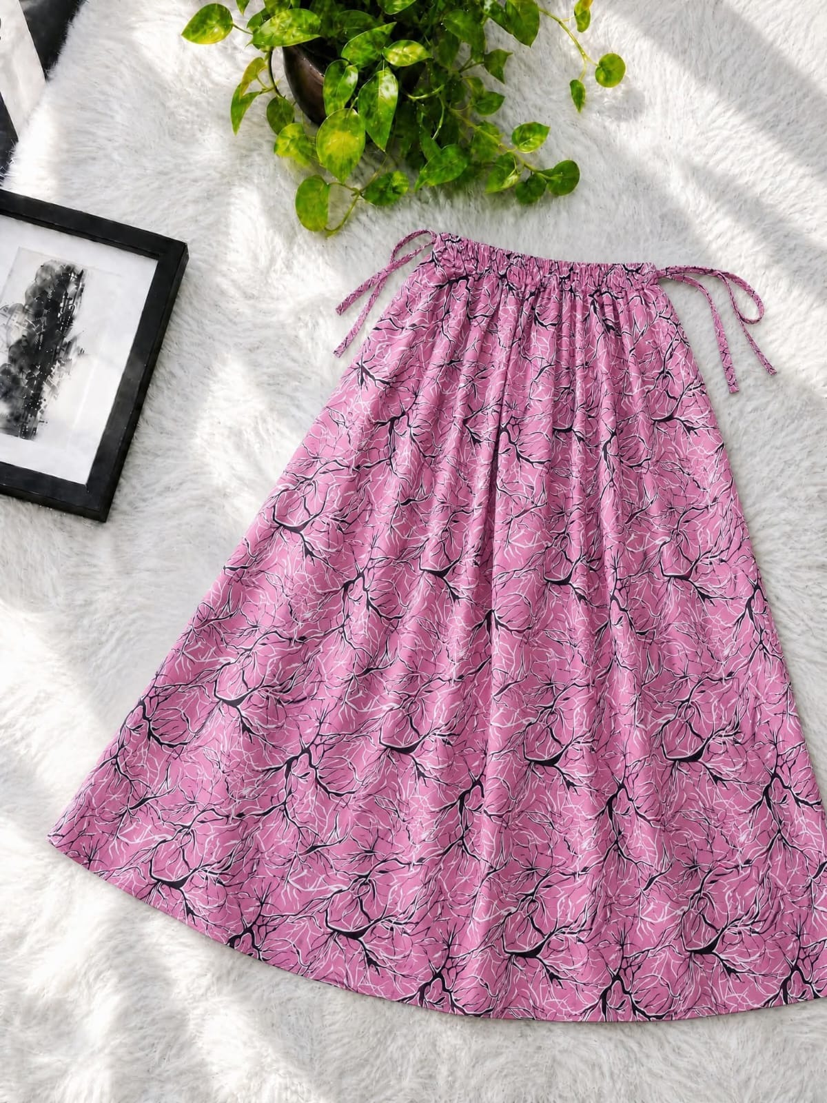 Premium Linen Printed Skirt for Women