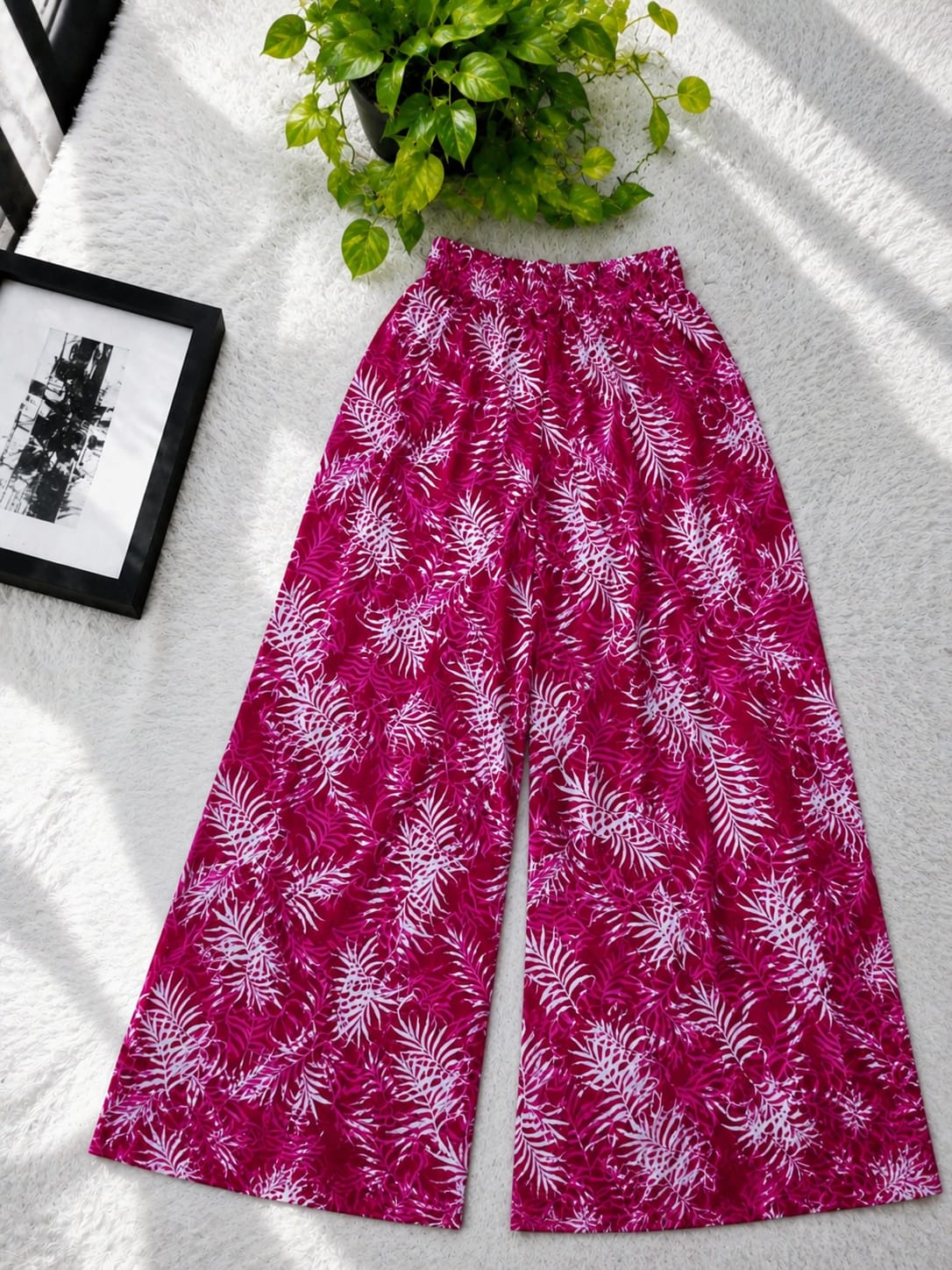 Premium Printed Linen Palazzo for Women
