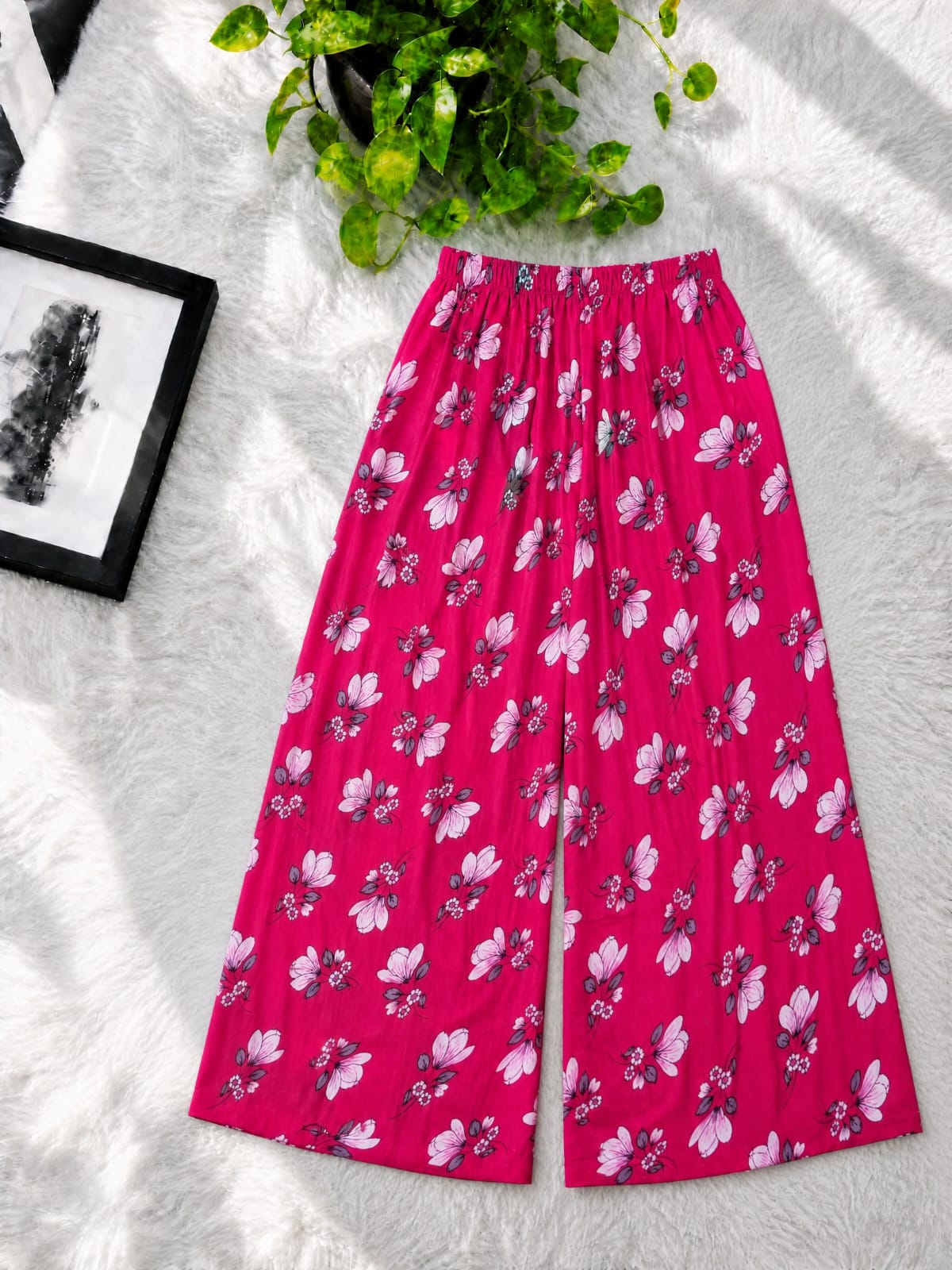 Premium Printed Linen Palazzo for Women