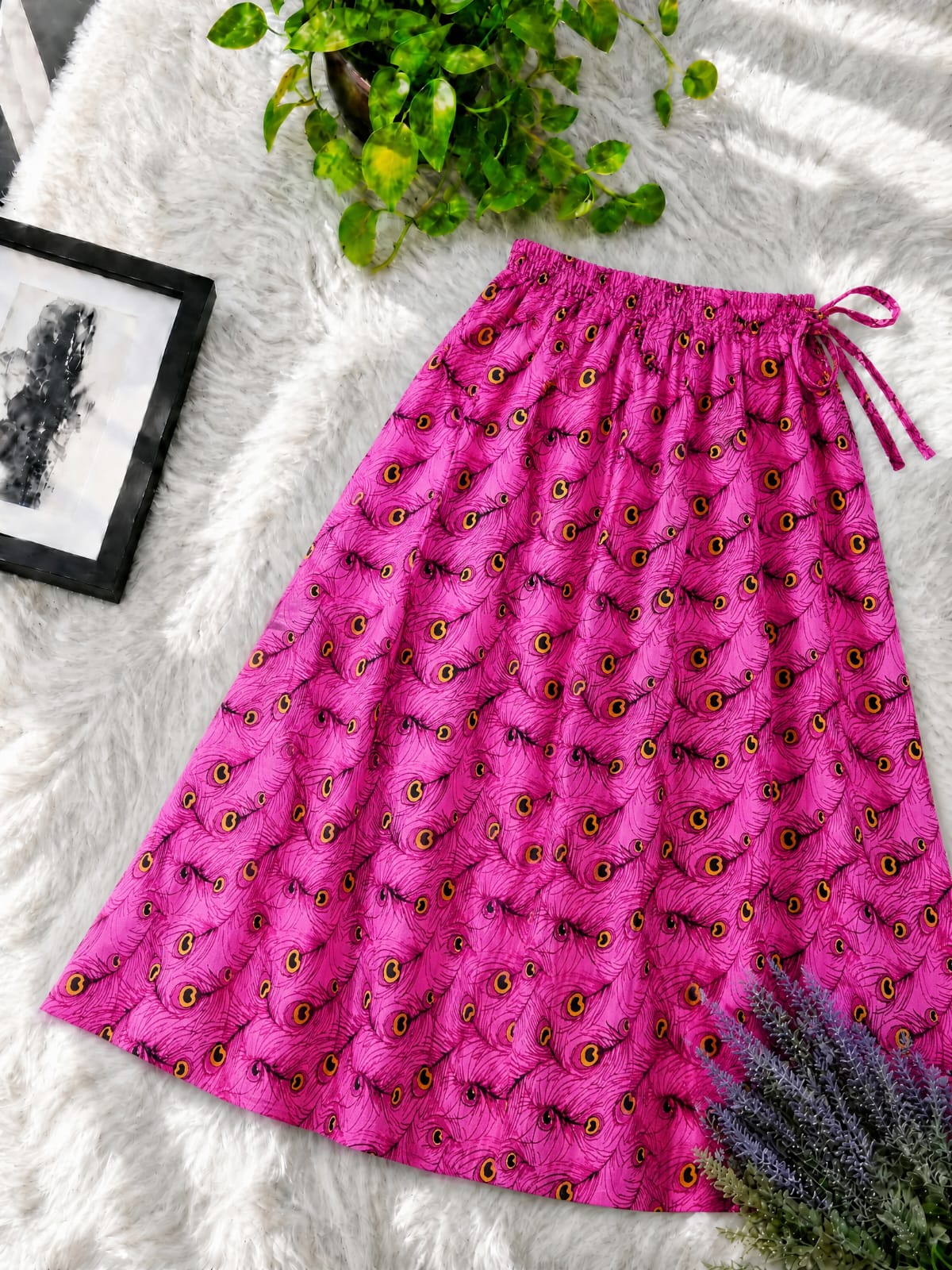 Premium Linen Printed Skirt for Women