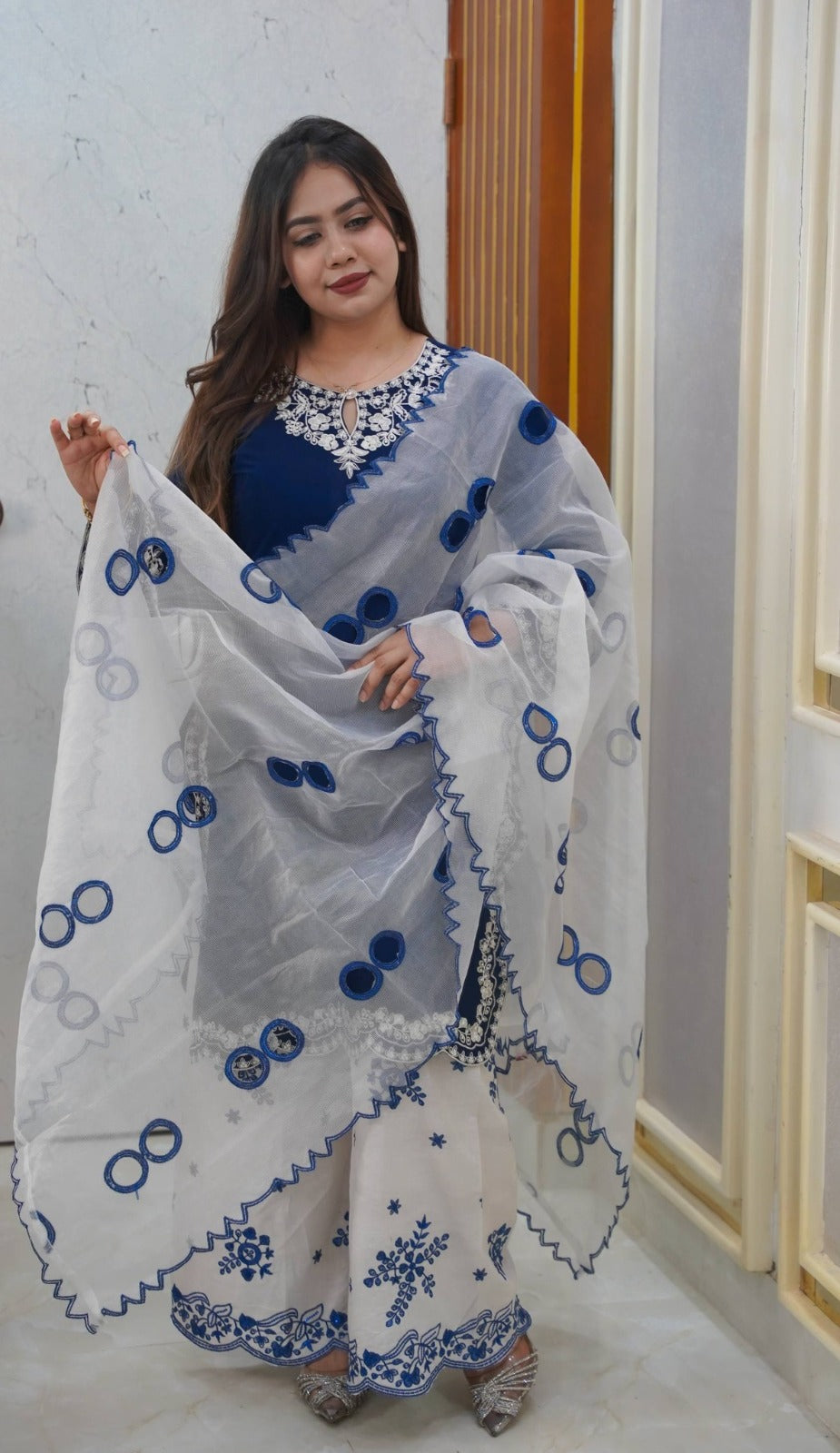 Premium Cotton Embroidery Garara Dress