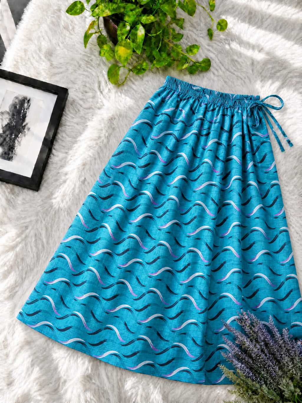 Premium Linen Printed Skirt for Women