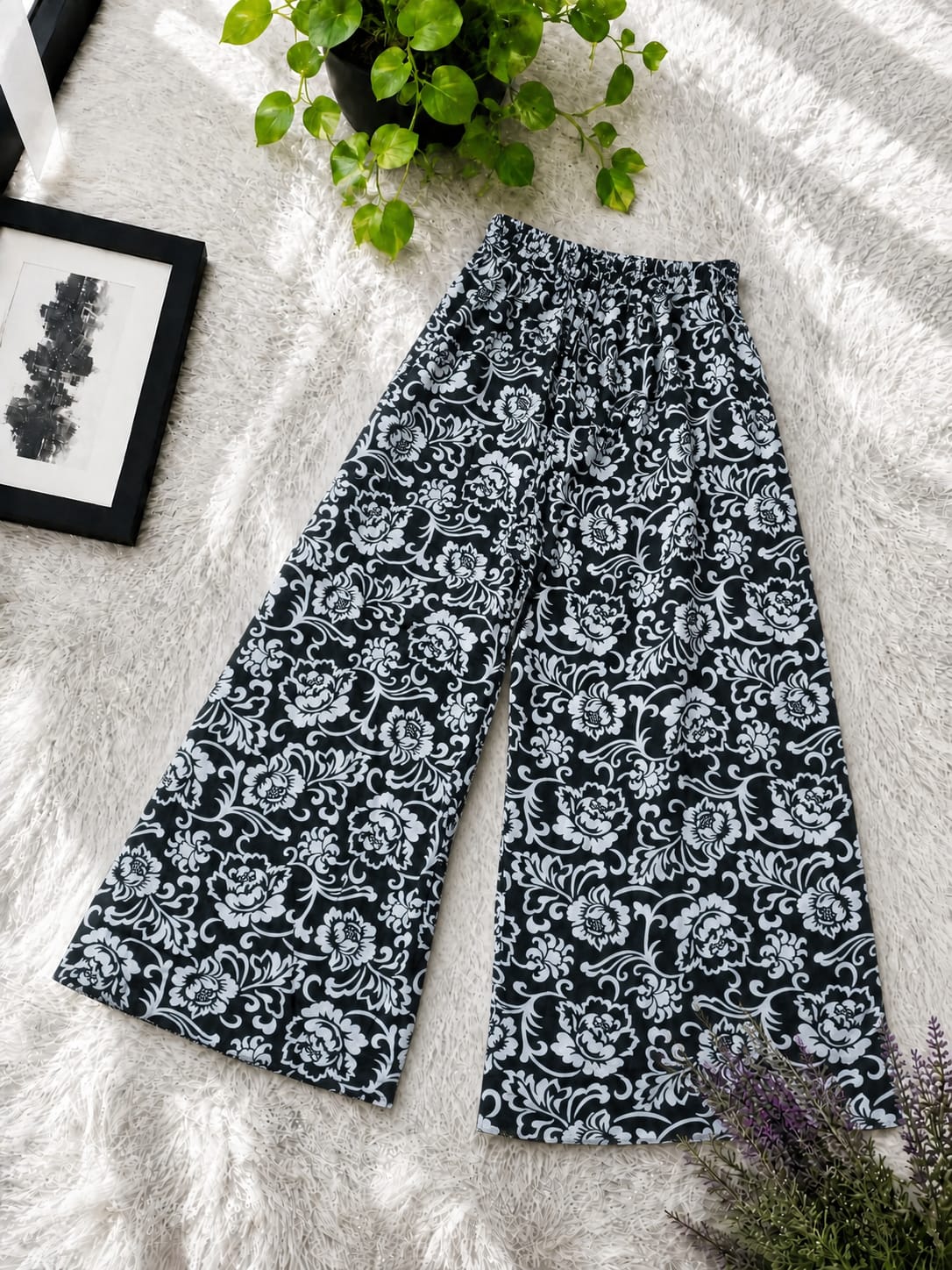 Premium Printed Linen Palazzo for Women