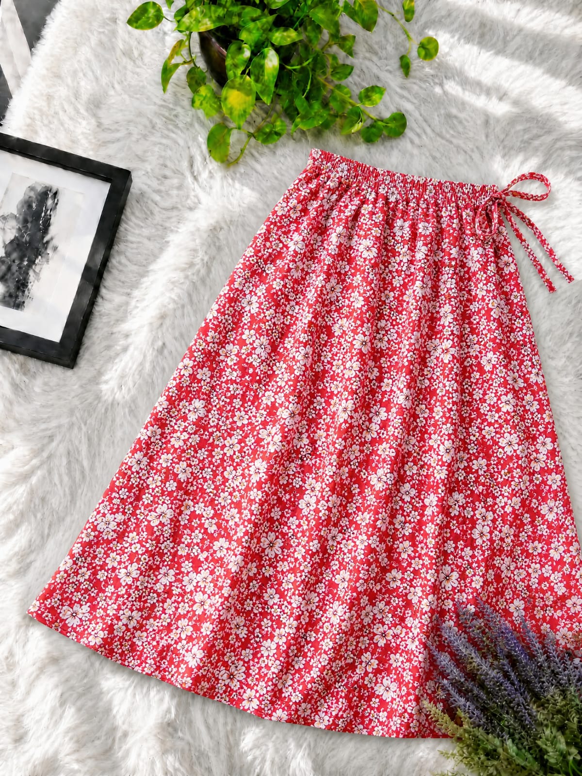 Premium Linen Printed Skirt for Women