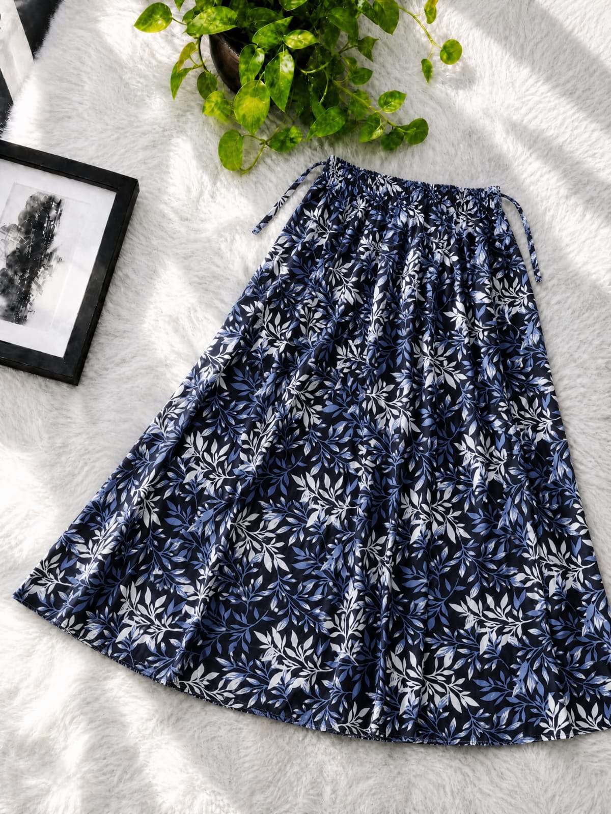 Premium Linen Printed Skirt for Women