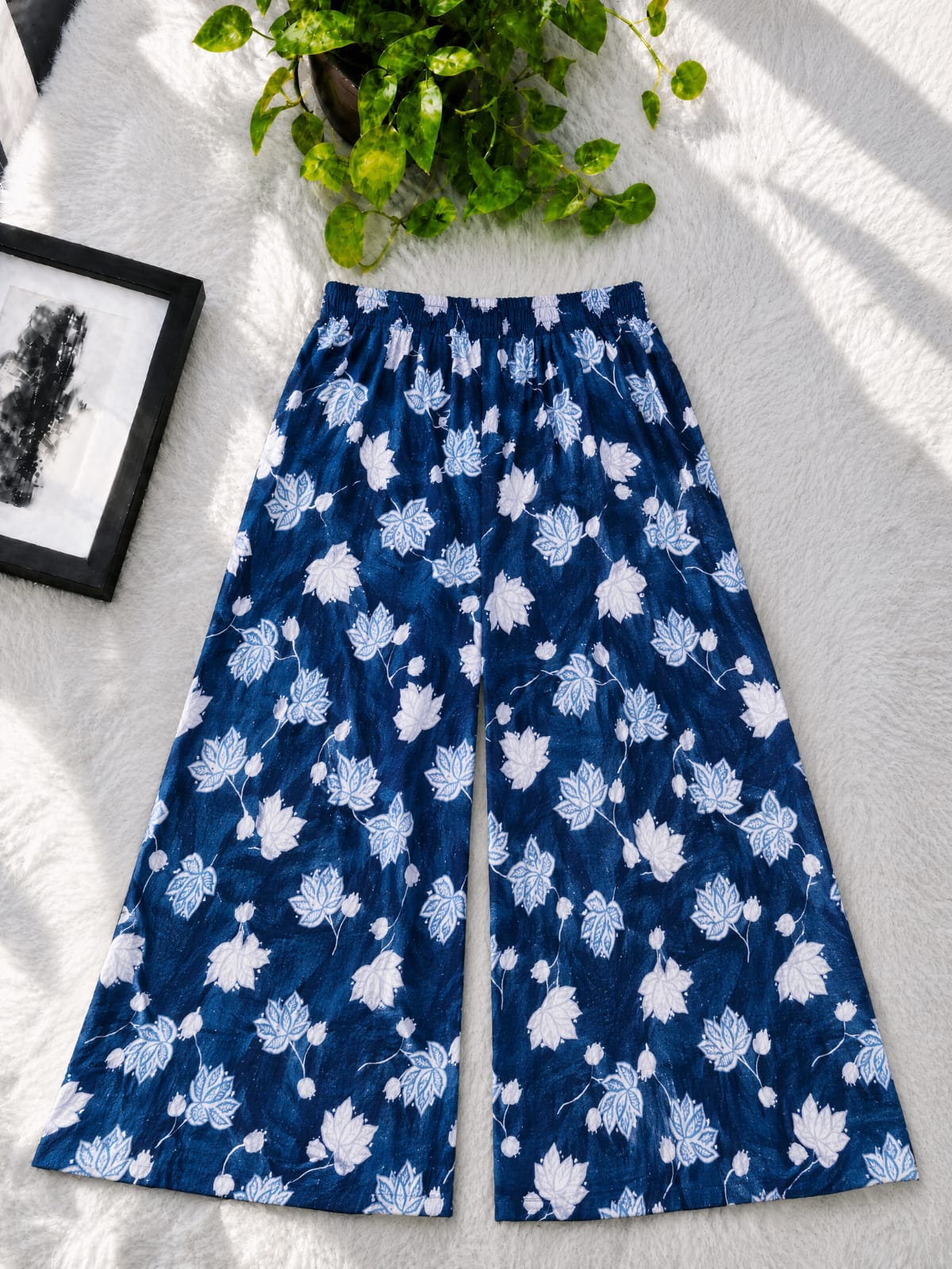 Premium Printed Linen Palazzo for Women