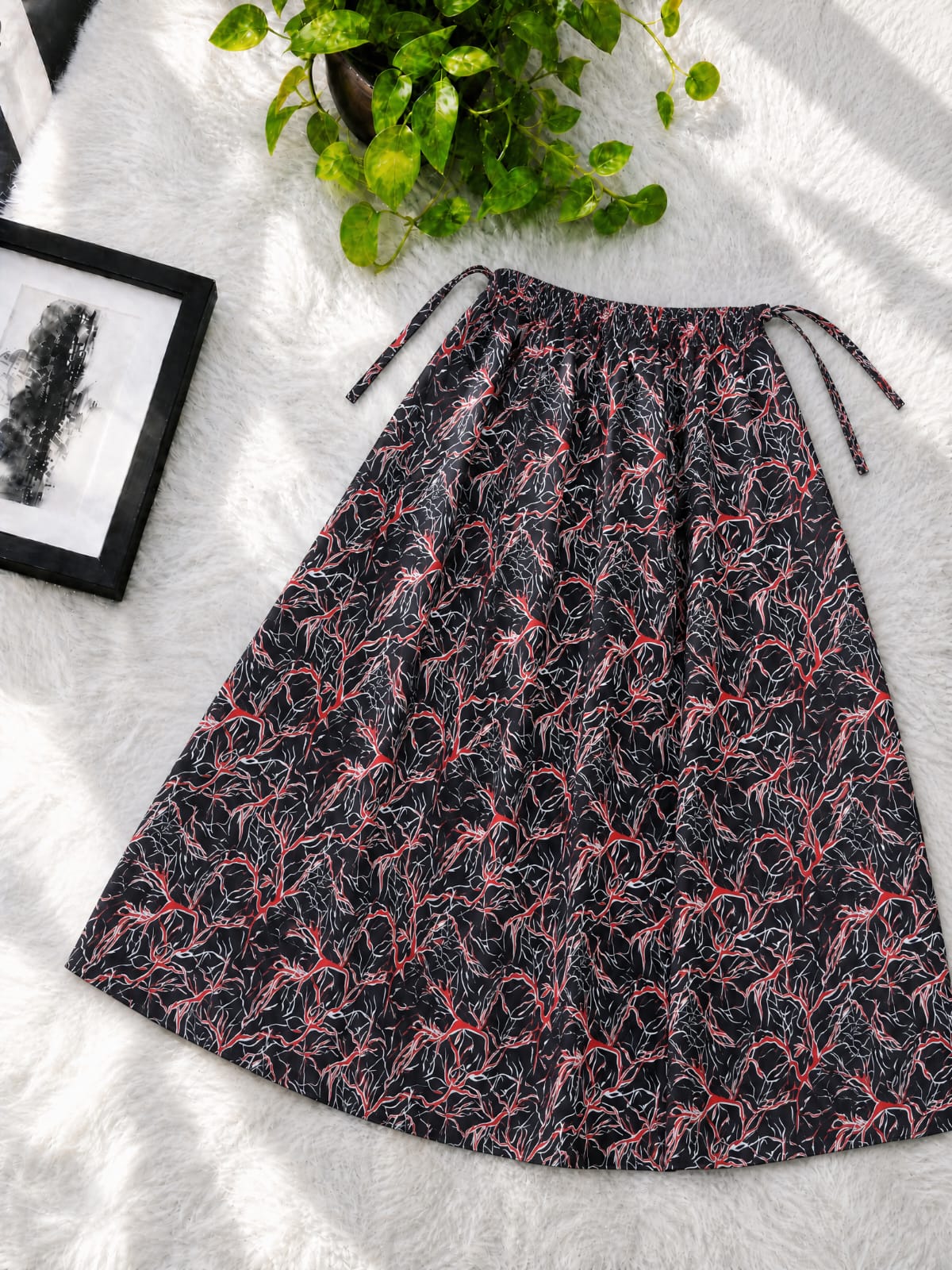 Premium Linen Printed Skirt for Women